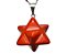 Colar Merkabah Jaspe Vermelho Natural com Presilha Prateado - Imagem 1