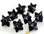 Colar Merkabah Obsidiana Negra Natural Com Presilha Dourado - Imagem 2