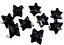 Colar Merkabah Obsidiana Negra Natural Com Presilha Prateado - Imagem 2
