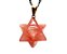 Colar Merkabah Quartzo Cereja Natural Com Presilha Dourada - Imagem 1