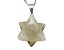 Colar Merkaba Pedra Feldspato Branco Presilha Prateado - Imagem 1