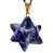 Colar Merkaba Pedra Sodalita Azul Presilha Dourada - Imagem 1