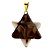 Colar Merkaba Pedra Quartzo Fume Presilha Dourado - Imagem 1