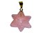 Colar Merkaba Pedra Quartzo Rosa Presilha e Pino Dourado - Imagem 1