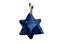 Colar Merkaba Pedra Quartzo Azul Pino e Presilha Prateado - Imagem 1