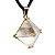 Colar Pirâmide Cristal Extra Garra Dourado Montagem Dourado - Imagem 3