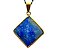 Colar Pirâmide Quartzo Azul  Castoação Montagem Dourado - Imagem 2