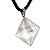 Colar Pirâmide Pedra Cristal Extra Lapidado Pino Prateado - Imagem 3