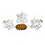 Colar Merkabah Cristal Pedra Natural Extra Pino Prateado - Imagem 4