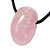 Colar Difusor Pedra Quartzo Rosa Rolado Furo Aromaterapia - Imagem 2