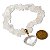 Pulseira Coração Quartzo Cristal Pedra Rolado Silicone - Imagem 3