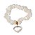 Pulseira Coração Quartzo Cristal Pedra Rolado Silicone - Imagem 5
