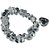 Pulseira Coração Quartzo Cristal Pedra Rolado Silicone - Imagem 4