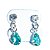 Conjunto Colar e Brinco Gota Zircônia Água-Marinha Prata 925 - Imagem 4