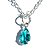 Conjunto Colar e Brinco Gota Zircônia Água-Marinha Prata 925 - Imagem 5