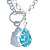 Conjunto Colar e Brinco Gota Zircônia Topázio Azul Prata 925 - Imagem 2