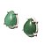 Brinco Topinho Pedra Quartzo Verde Natural Gota Prata 950 - Imagem 3