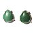 Brinco Topinho Pedra Quartzo Verde Natural Gota Prata 950 - Imagem 2