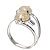 Anel Nlux 2 Pedras Disco Rutilo 8mm Prata 950 aro Ajustável - Imagem 3