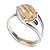 Anel Oval Pedra Rutilo no Quartzo 10mm Prata 950 Ajustável - Imagem 3
