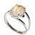 Anel Oval Pedra Rutilo no Quartzo 10mm Prata 950 Ajustável - Imagem 2
