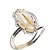 Anel Navete Pedra Rutilo no Quartzo 18mm Prata 950 Ajustável - Imagem 1