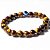 Pulseira Pedra Olho de Tigre Com Olho Grego Bolinha 8mm - Imagem 2