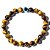 Pulseira Pedra Olho de Tigre Com Olho Grego Bolinha 8mm - Imagem 1