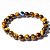Pulseira Pedra Olho de Tigre Com Olho Grego Bolinha 8mm - Imagem 3