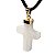 Colar Crucifixo Quartzo Leitoso Natural Montagem Dourado - Imagem 3