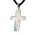 Colar Crucifixo Pedra da Lua ou Opalina Envolto Dourado - Imagem 7