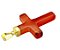 Colar Crucifixo Ágata Cornalina Natural Envolto Dourado - Imagem 2