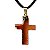 Colar Crucifixo Ágata Clara Pedra Natural Envolto em Dourado - Imagem 7