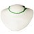 Colar Choker Bolinha 6mm Pedra Quartzo Verde Rolada 40cm - Imagem 2