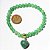 Pulseira Bolinha 6mm Coração Pedra Quartzo Verde Natural - Imagem 3
