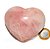 01 Coração Quartzo Rosa Pedra Natural 4 a 6 cm Classe B - Imagem 1