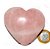 01 Coração Quartzo Rosa Pedra Natural 4 a 6 cm Classe B - Imagem 3
