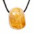 Colar Difusor Pedra Hematoide Amarelo Rolado Aromaterapia - Imagem 2