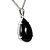 Colar Gota Pedra Turmalina Preta 16mm Natural Garra Prata 950 - Imagem 2