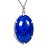Colar Cabochão Oval Lapis Lazuli Montagem Garra Prata 950 - Imagem 1