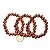 Pulseira Bolinha Pedra Hematita Rose Gold Fio Silicone - Imagem 6