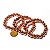 Pulseira Bolinha Pedra Hematita Rose Gold Fio Silicone - Imagem 5