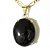 Colar Extra Cabochão Pedra Ônix Preto Garra Prata 950 - Imagem 1