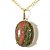 Colar Unakita Cabochão Oval Pedra Natural Garra Prata 950 - Imagem 1