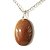 Colar Cabochão Oval Pedra do Sol Montagem Pino Dourado - Imagem 2