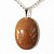 Colar Cabochão Oval Pedra do Sol Montagem Pino Dourado - Imagem 1