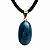 Colar Mini Cabochão Oval Apatita Azul 16mm Pino Dourado - Imagem 6