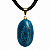 Colar Mini Cabochão Oval Apatita Azul 16mm Pino Dourado - Imagem 5