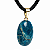 Colar Mini Cabochão Oval Apatita Azul 16mm Pino Dourado - Imagem 7