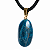Colar Mini Cabochão Oval Apatita Azul 16mm Pino Dourado - Imagem 3